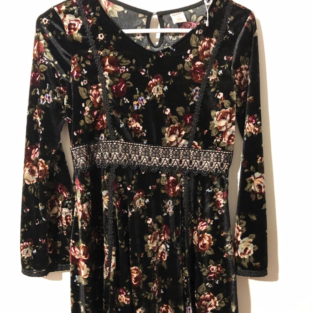 Velvet Knee Length Dress